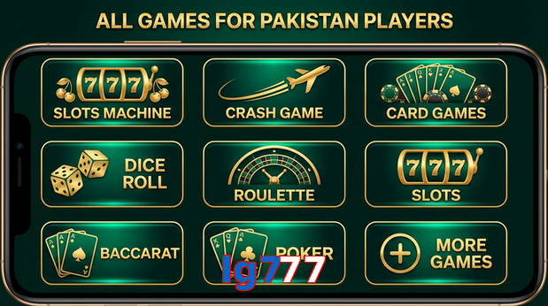 Main screen of Lg777 games page for PK players